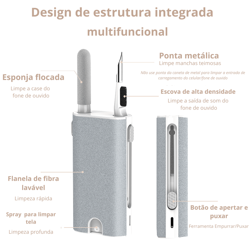 Kit 8 em 1 Limpeza de Eletrônicos - Compra Creative